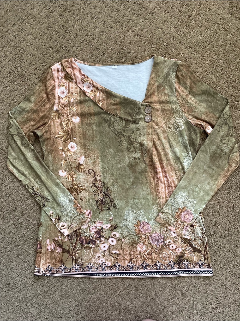 Euro Y2k inspired printed top